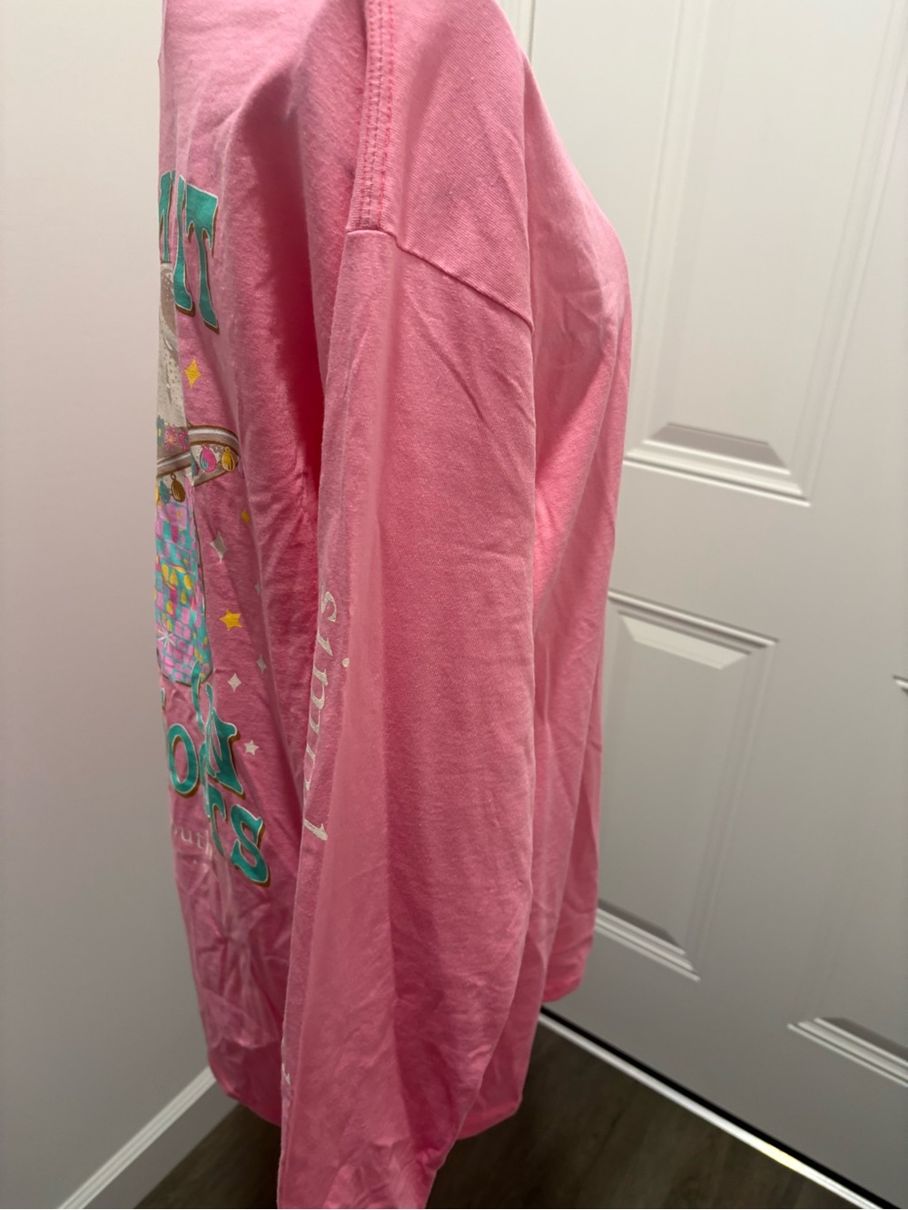 NWT Simply Southern Pink 'Blame It All On My Roots' Graphic Long Sleeve Sz Large - Picture 5 of 7